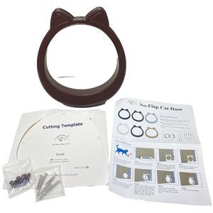 Cat Door Insert Brand New Brown Interior No Flap Cat Door Passway